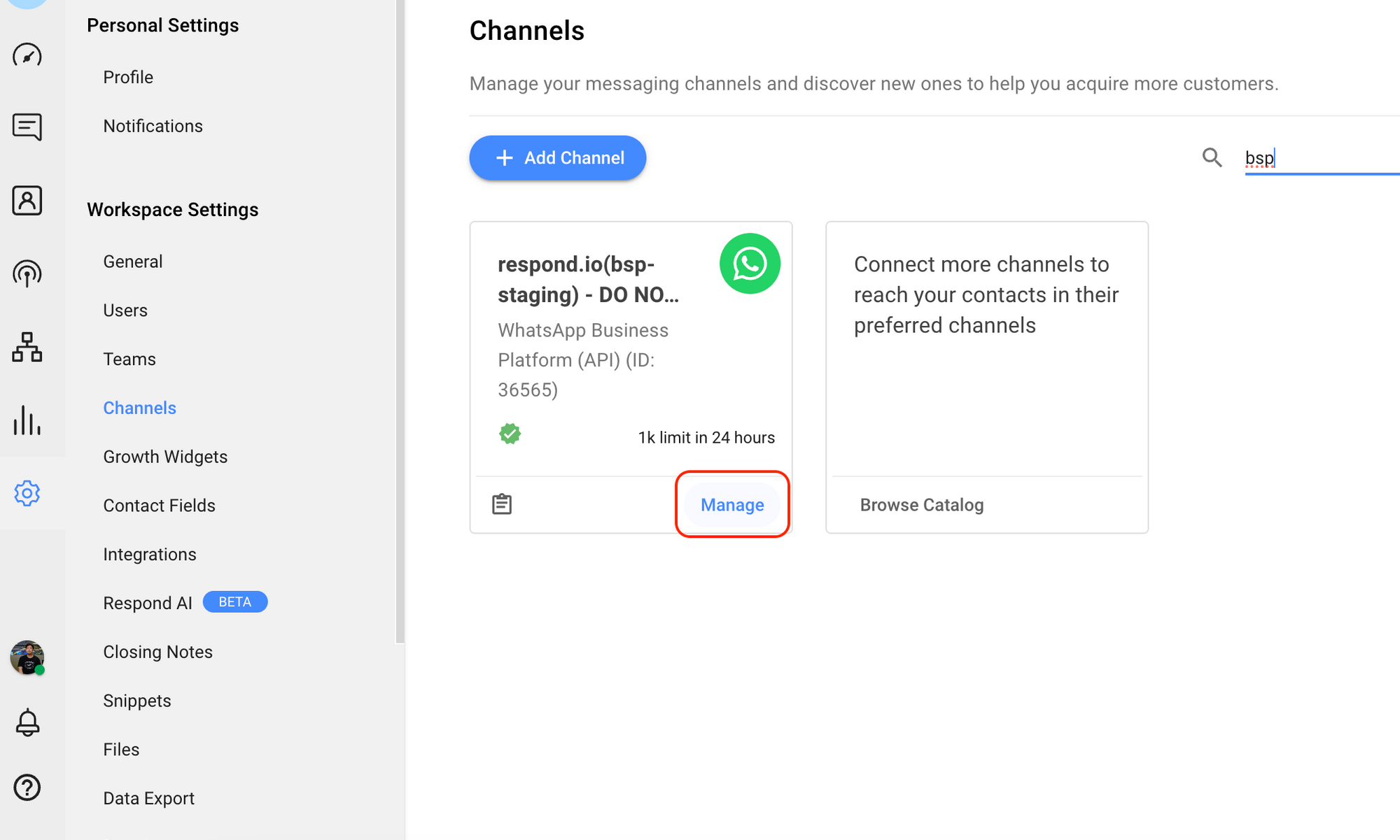 Configuring WhatsApp Channel Name